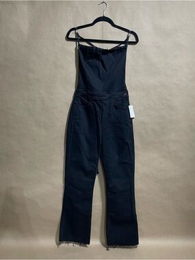 NWT MOTHER The Tie Back Hustler Ankle Fray Jumpsuit sz 27 Not Guilty
